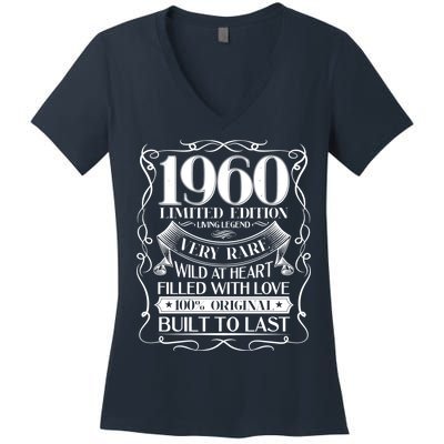 1960 Rare Limited Edition Legend 60th Birthday Women's V-Neck T-Shirt