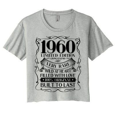 1960 Rare Limited Edition Legend 60th Birthday Women's Crop Top Tee