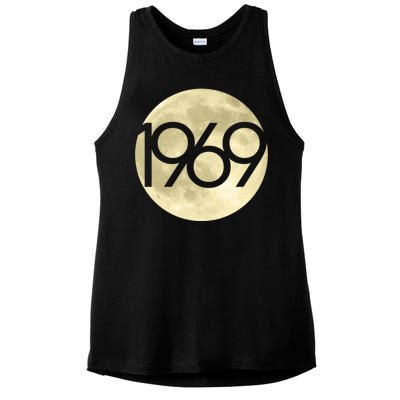 1969 Moon Landing Apollo 11 50th Anniversary Ladies PosiCharge Tri-Blend Wicking Tank