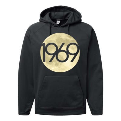 1969 Moon Landing Apollo 11 50th Anniversary Performance Fleece Hoodie