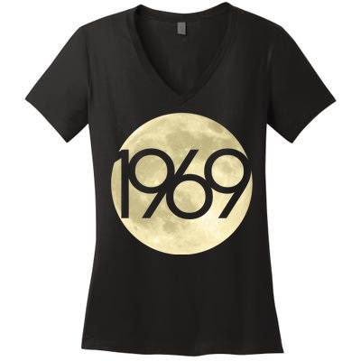 1969 Moon Landing Apollo 11 50th Anniversary Women's V-Neck T-Shirt