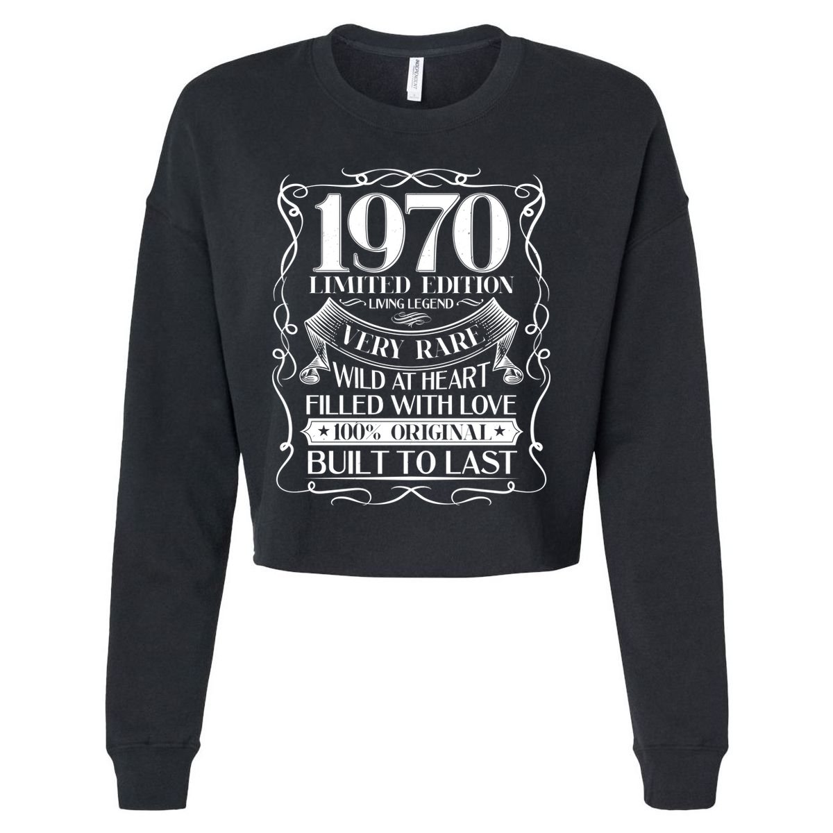 1970 Rare Limited Edition Legend 50th Birthday Cropped Pullover Crew