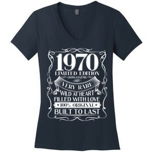 1970 Rare Limited Edition Legend 50th Birthday Women's V-Neck T-Shirt