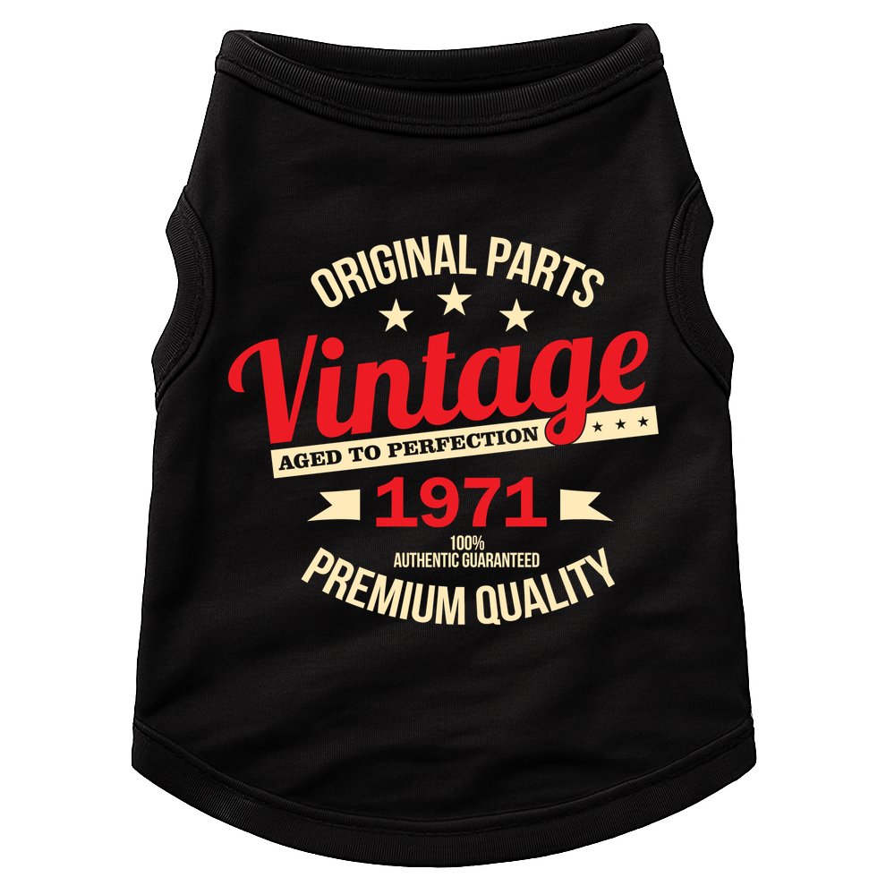 1971 Original Parts Vintage 50th Birthday Doggie Tank