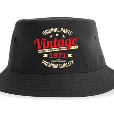 1971 Original Parts Vintage 50th Birthday Sustainable Bucket Hat