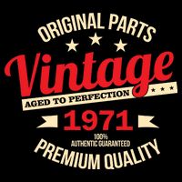 1971 Original Parts Vintage 50th Birthday Button