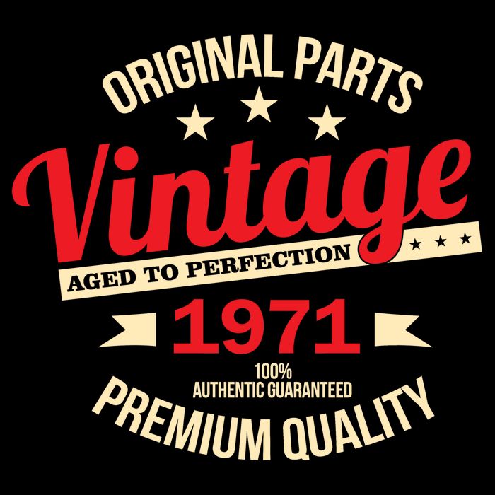 1971 Original Parts Vintage 50th Birthday Button