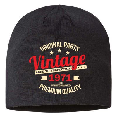 1971 Original Parts Vintage 50th Birthday Sustainable Beanie