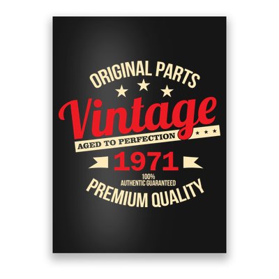 1971 Original Parts Vintage 50th Birthday Poster