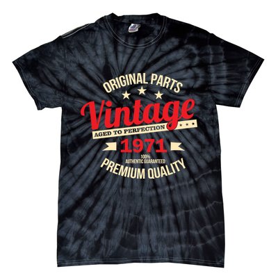 1971 Original Parts Vintage 50th Birthday Tie-Dye T-Shirt
