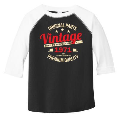 1971 Original Parts Vintage 50th Birthday Toddler Fine Jersey T-Shirt