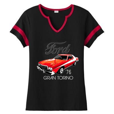 1976 Ford Gran Torino Ladies Halftime Notch Neck Tee