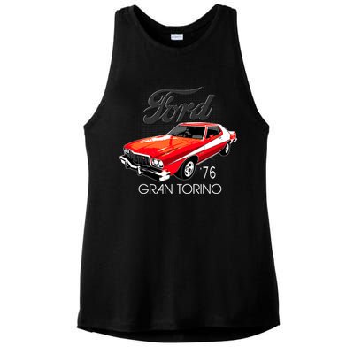 1976 Ford Gran Torino Ladies PosiCharge Tri-Blend Wicking Tank