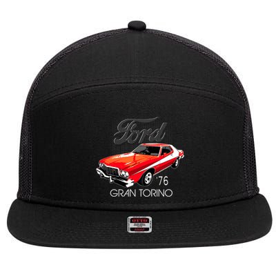 1976 Ford Gran Torino 7 Panel Mesh Trucker Snapback Hat