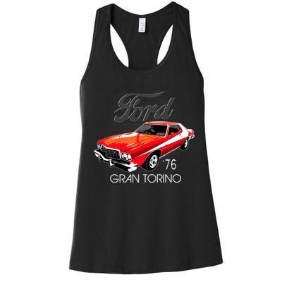 1976 Ford Gran Torino Women's Racerback Tank