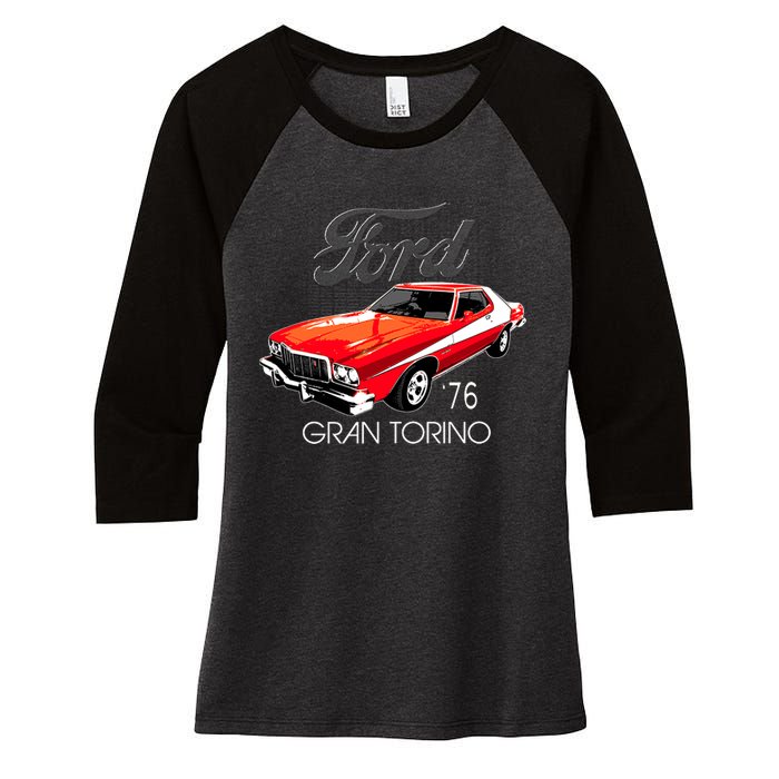 1976 Ford Gran Torino Women's Tri-Blend 3/4-Sleeve Raglan Shirt