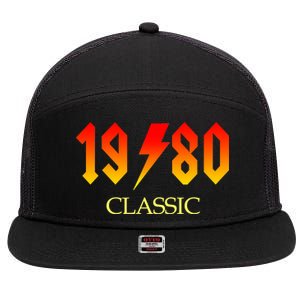 1980 Classic Rock 40th Birthday 7 Panel Mesh Trucker Snapback Hat