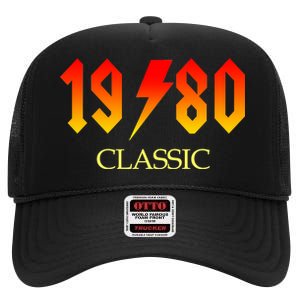 1980 Classic Rock 40th Birthday High Crown Mesh Back Trucker Hat