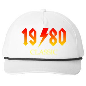 1980 Classic Rock 40th Birthday Snapback Five-Panel Rope Hat