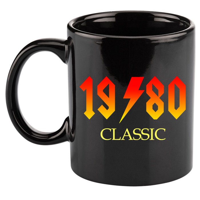 1980 Classic Rock 40th Birthday 11oz C Handle Ceramic Mug