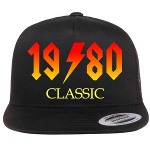 1980 Classic Rock 40th Birthday Flat Bill Trucker Hat