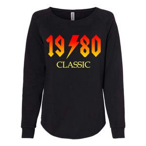 1980 Classic Rock 40th Birthday Womens California Wash Sweatshirt