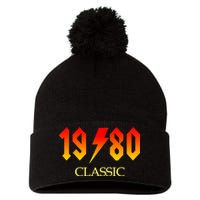 1980 Classic Rock 40th Birthday Pom Pom 12in Knit Beanie