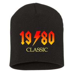 1980 Classic Rock 40th Birthday Short Acrylic Beanie