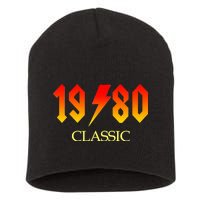 1980 Classic Rock 40th Birthday Short Acrylic Beanie