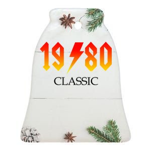 1980 Classic Rock 40th Birthday Ceramic Bell Ornament