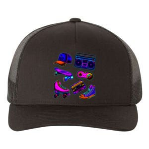 1980 Eighties Old School Retro Neon Yupoong Adult 5-Panel Trucker Hat