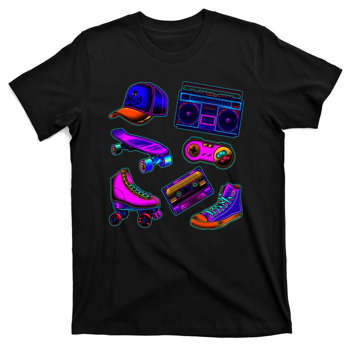 1980 Eighties Old School Retro Neon T-Shirt