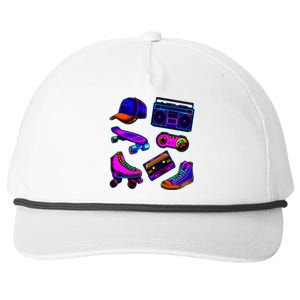 1980 Eighties Old School Retro Neon Snapback Five-Panel Rope Hat