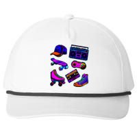 1980 Eighties Old School Retro Neon Snapback Five-Panel Rope Hat