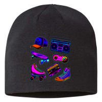 1980 Eighties Old School Retro Neon Sustainable Beanie