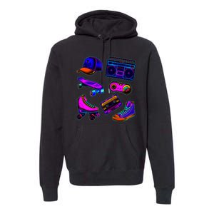 1980 Eighties Old School Retro Neon Premium Hoodie