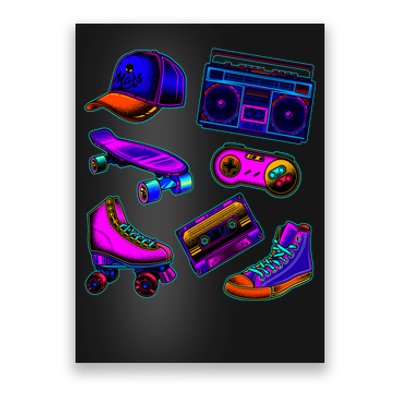 1980 Eighties Old School Retro Neon Poster