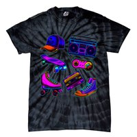 1980 Eighties Old School Retro Neon Tie-Dye T-Shirt