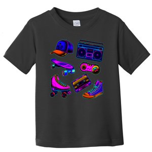 1980 Eighties Old School Retro Neon Toddler T-Shirt