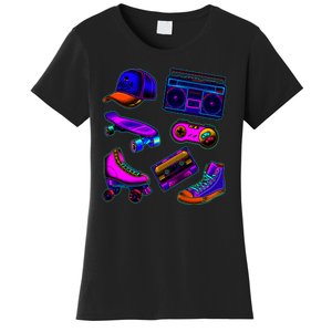 1980 Eighties Old School Retro Neon Women's T-Shirt