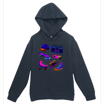 1980 Eighties Old School Retro Neon Urban Pullover Hoodie