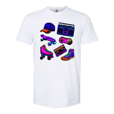 1980 Eighties Old School Retro Neon Softstyle® CVC T-Shirt