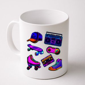 1980 Eighties Old School Retro Neon Coffee Mug