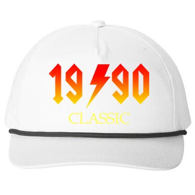 1990 Classic Rock 30th Birthday Snapback Five-Panel Rope Hat