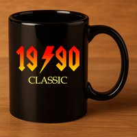 1990 Classic Rock 30th Birthday 11oz C Handle Ceramic Mug