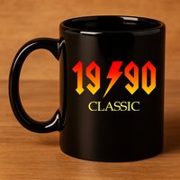 1990 Classic Rock 30th Birthday 11oz C Handle Ceramic Mug