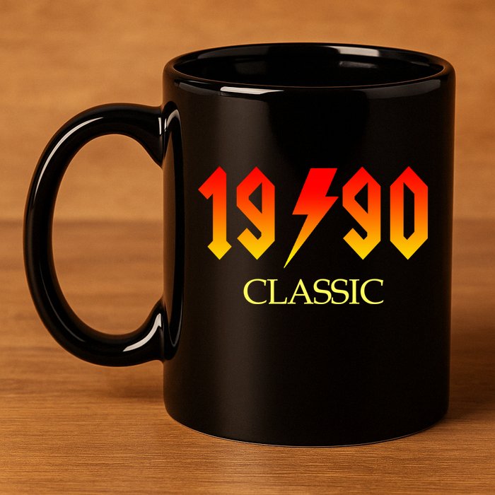 1990 Classic Rock 30th Birthday 11oz C Handle Ceramic Mug