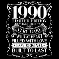1990 Rare Limited Edition Legend 30th Birthday Baby Bodysuit