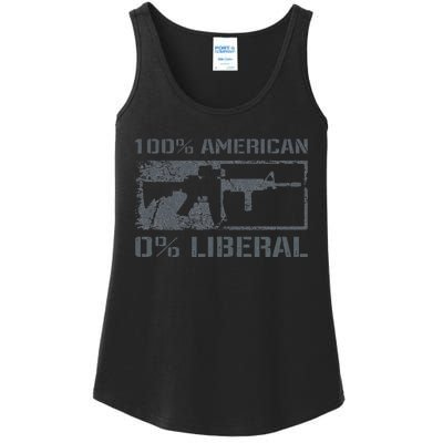 100 American 0 Liberal 2nd Amendment Ar15 Rifle Funny Gun Ladies Essential Tank