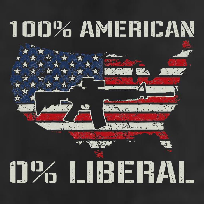 100 American 0 Liberal Ar15 Pro Gun Usa Flag Republican 7 Panel Mesh Trucker Snapback Hat